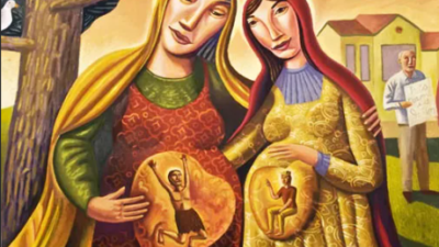 Hari ini Gereja Katolik merayakan Pesta Maria Mengunjungi Elisabet. Renungan hari ini pun mengangkat judul yang sama. Karena itu, semoga ikon di atas memantu kita untuk memahami pesan renungan ini.
